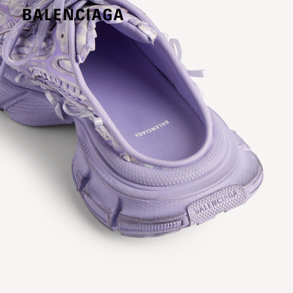 Balenciaga 3XL Check Mule Lilac men's shoes  women sneakers