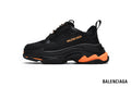 Balenciaga Triple S men's shoes  women sneakers – Black & Orange