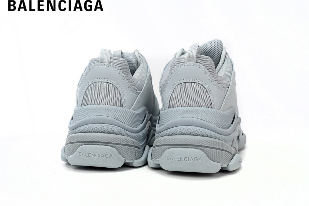 Balenciaga Triple S men's shoes  women sneakers - Light Gray