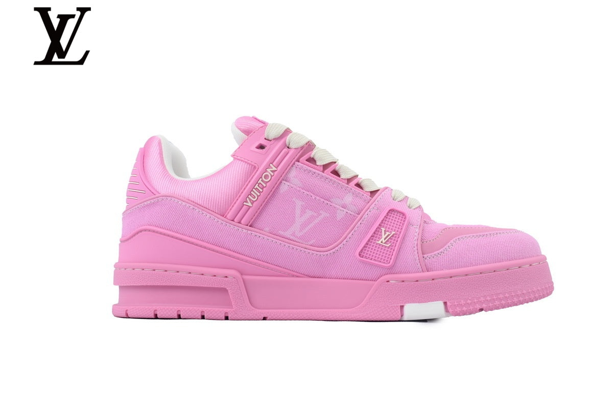 Louis Vuitton Low Top Trainer – Pink Monogram Canvas