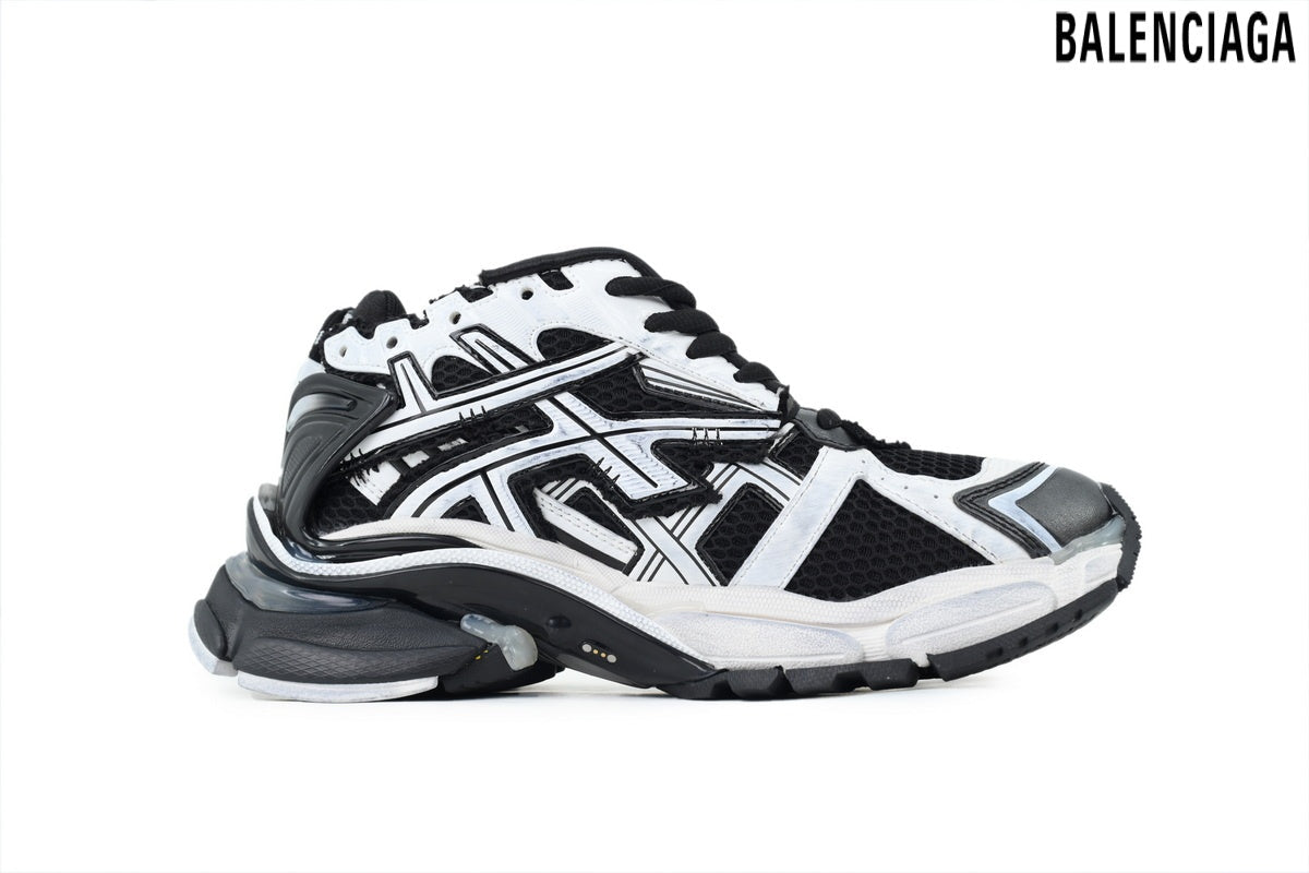 Balenciaga Runner men's shoes  women sneakers – White & Black (Premium)