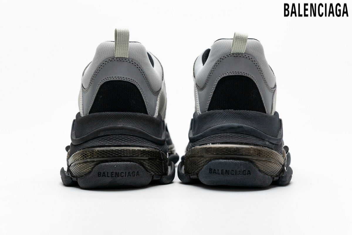Balenciaga Triple S men's shoes  women sneakers – Silver & Grey