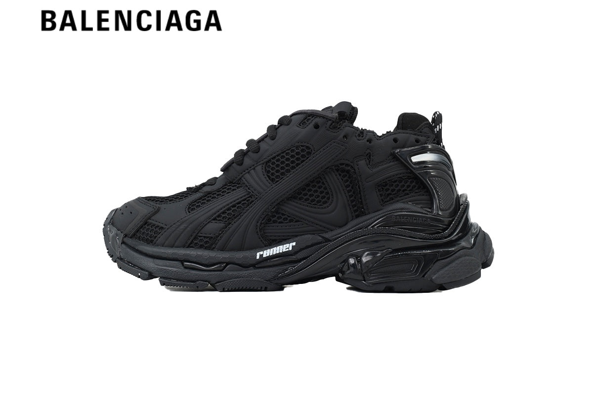 Balenciaga Runner men's shoes  women sneakers All Black