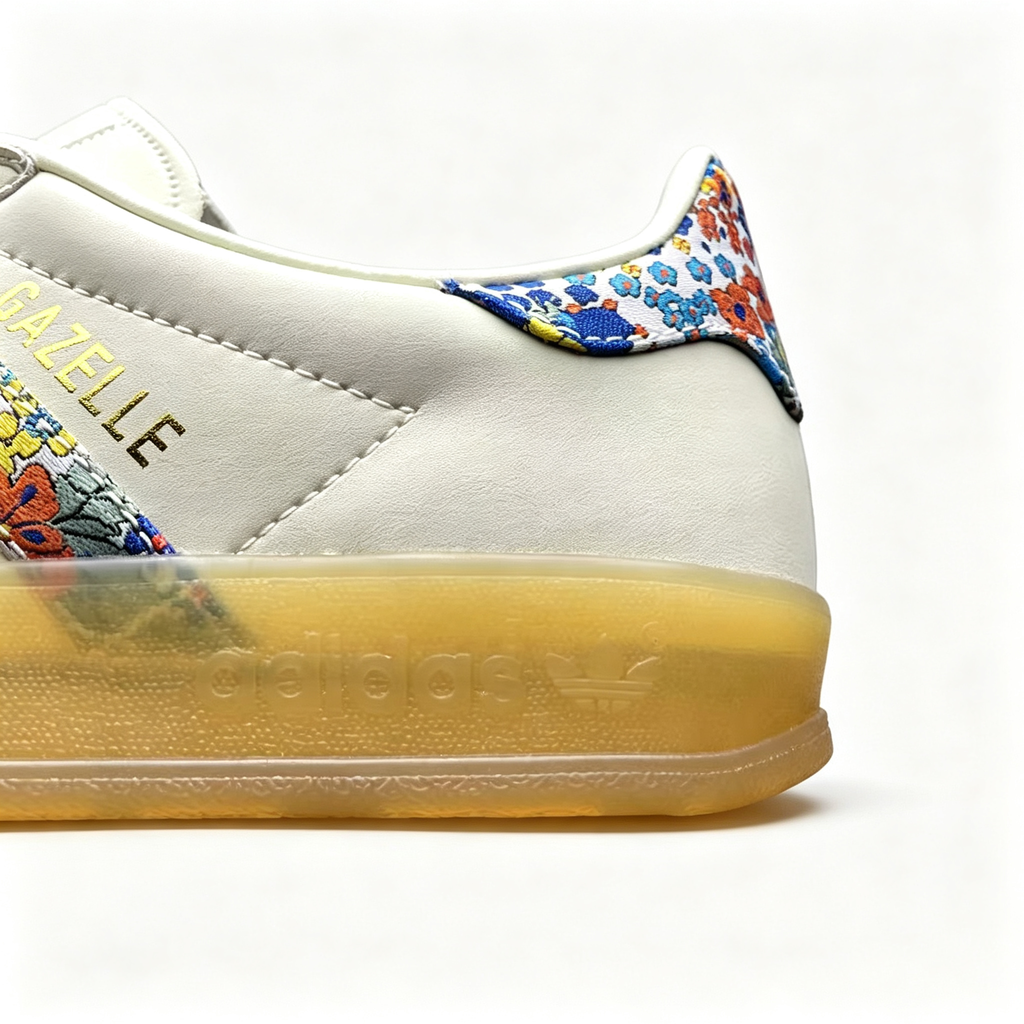 adidas Originals Gazelle Indoor – Women's Off-White Floral Print / Gum