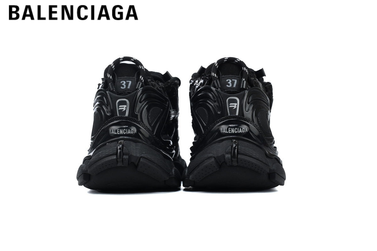 Balenciaga Runner men's shoes  women sneakers — Full Black