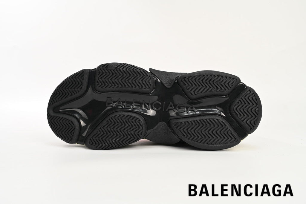 Balenciaga Triple S men's shoes  women sneakers– Black & Red