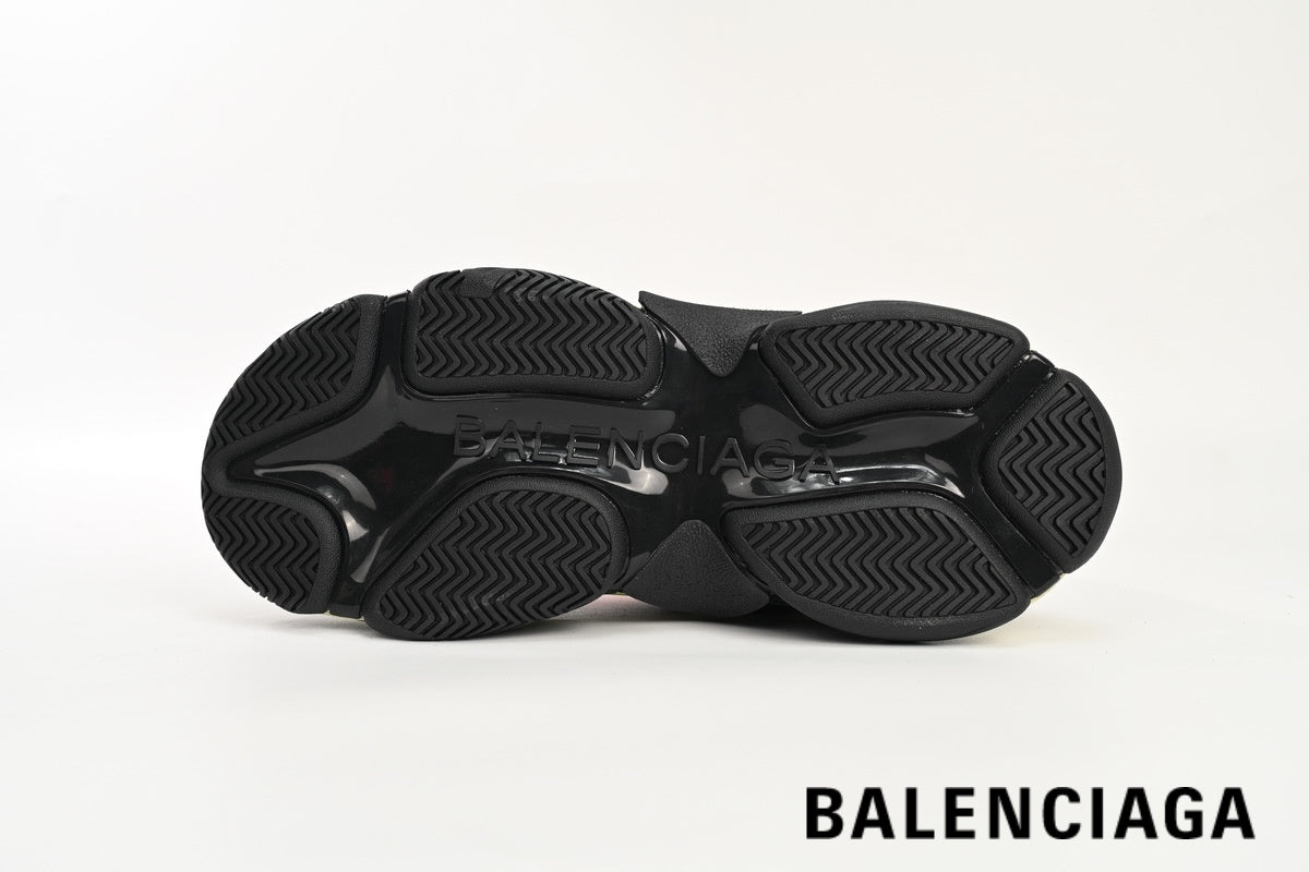 Balenciaga Triple S men's shoes  women sneakers– Black & Red