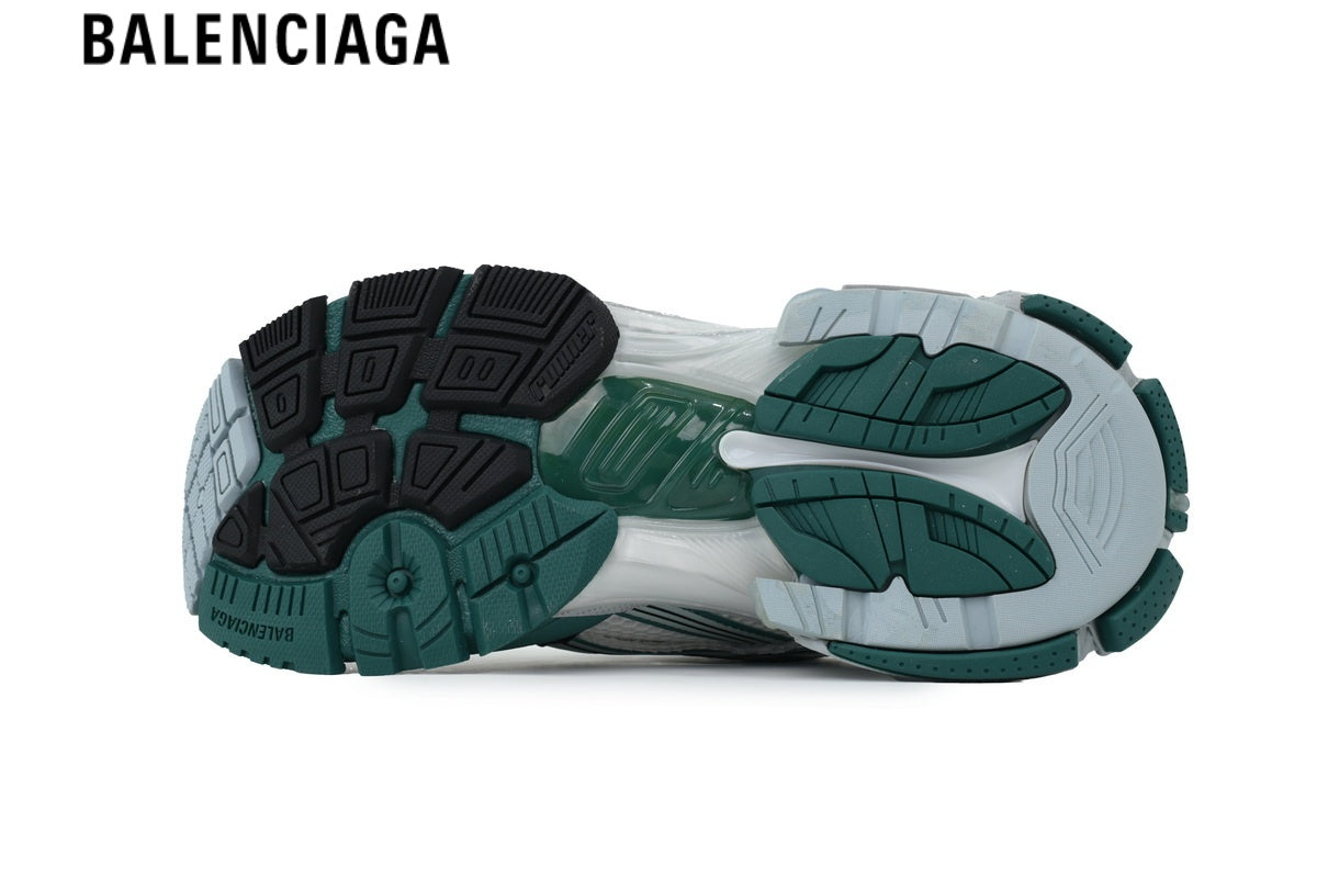 Balenciaga Runner Sneaker — White Mesh, Grey & Black Synthetic Overlays