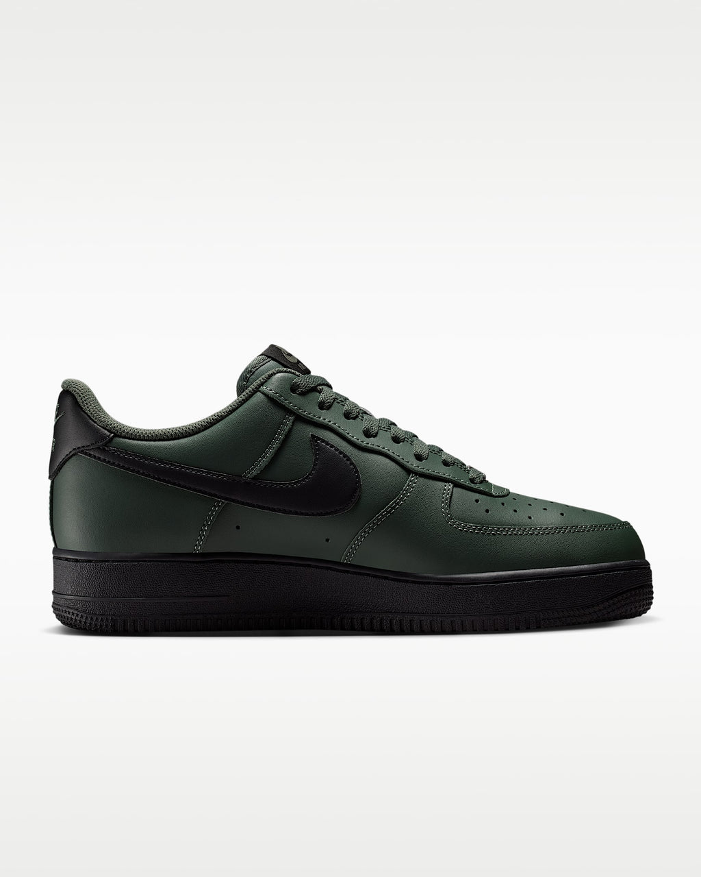 Nike Air Force 1 '07 Dark Green Black Swoosh Sneakers