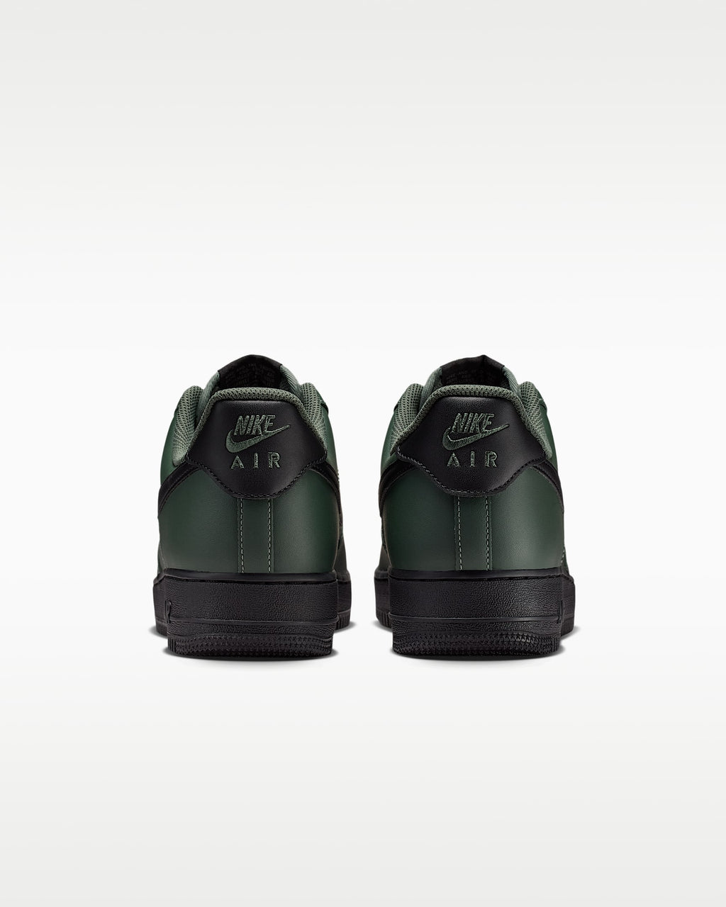 Nike Air Force 1 '07 Dark Green Black Swoosh Sneakers