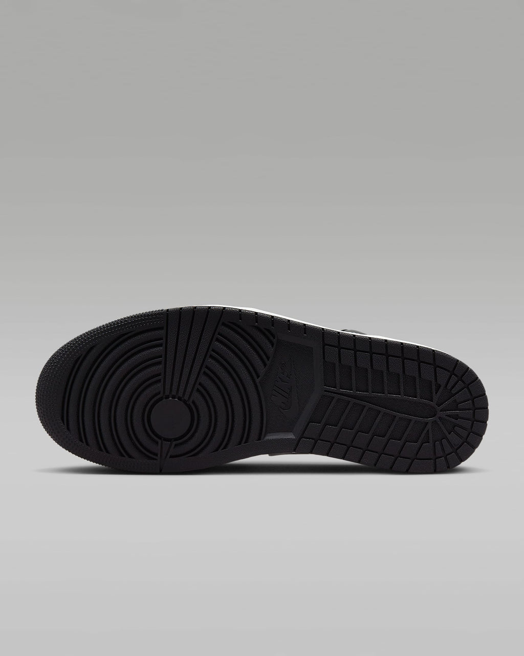 Air Jordan 1 Low OG Black White Grey Swoosh Leather Sneakers