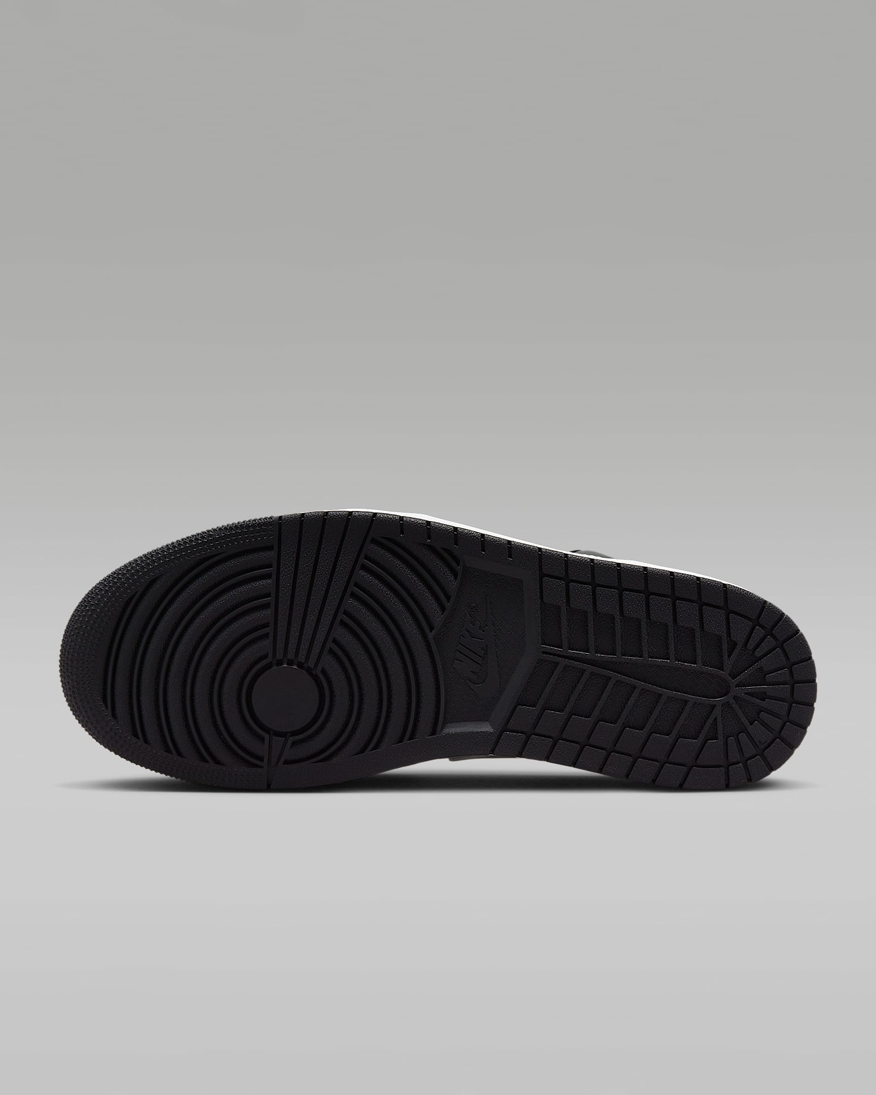 Air Jordan 1 Low OG Black White Grey Swoosh Leather Sneakers