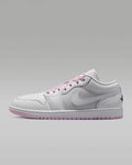 Air Jordan 1 Low White Pink Mixed-Material Sneakers