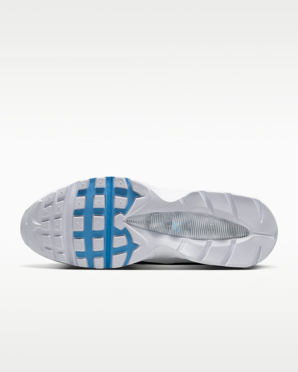 Nike Air Max 95 – Grey / Cerulean Mesh Athletic Sneakers