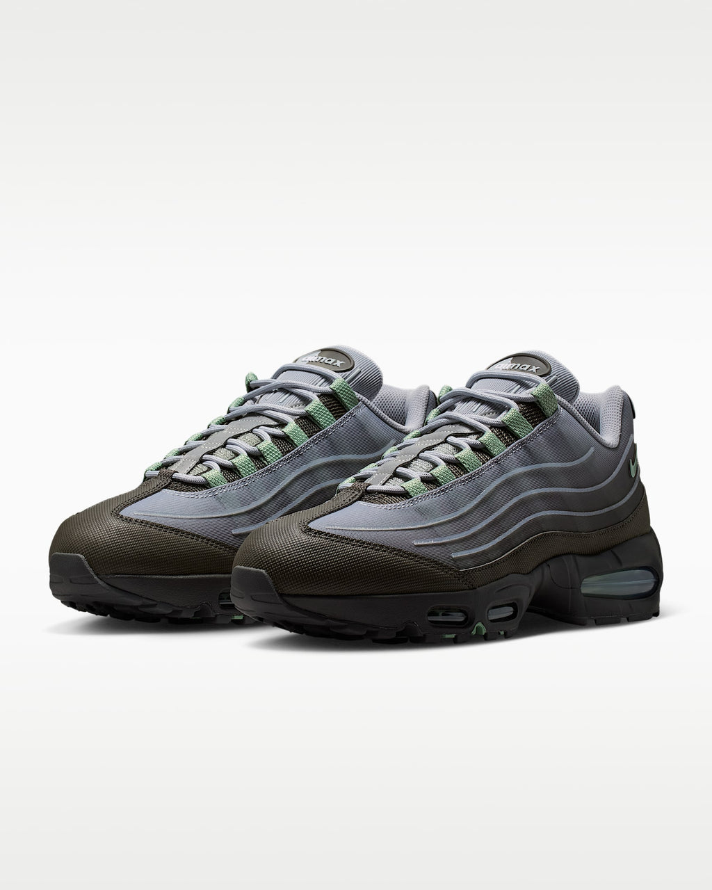 Nike Air Max 95 – Purple / Grey / Green Mesh Athletic Sneakers
