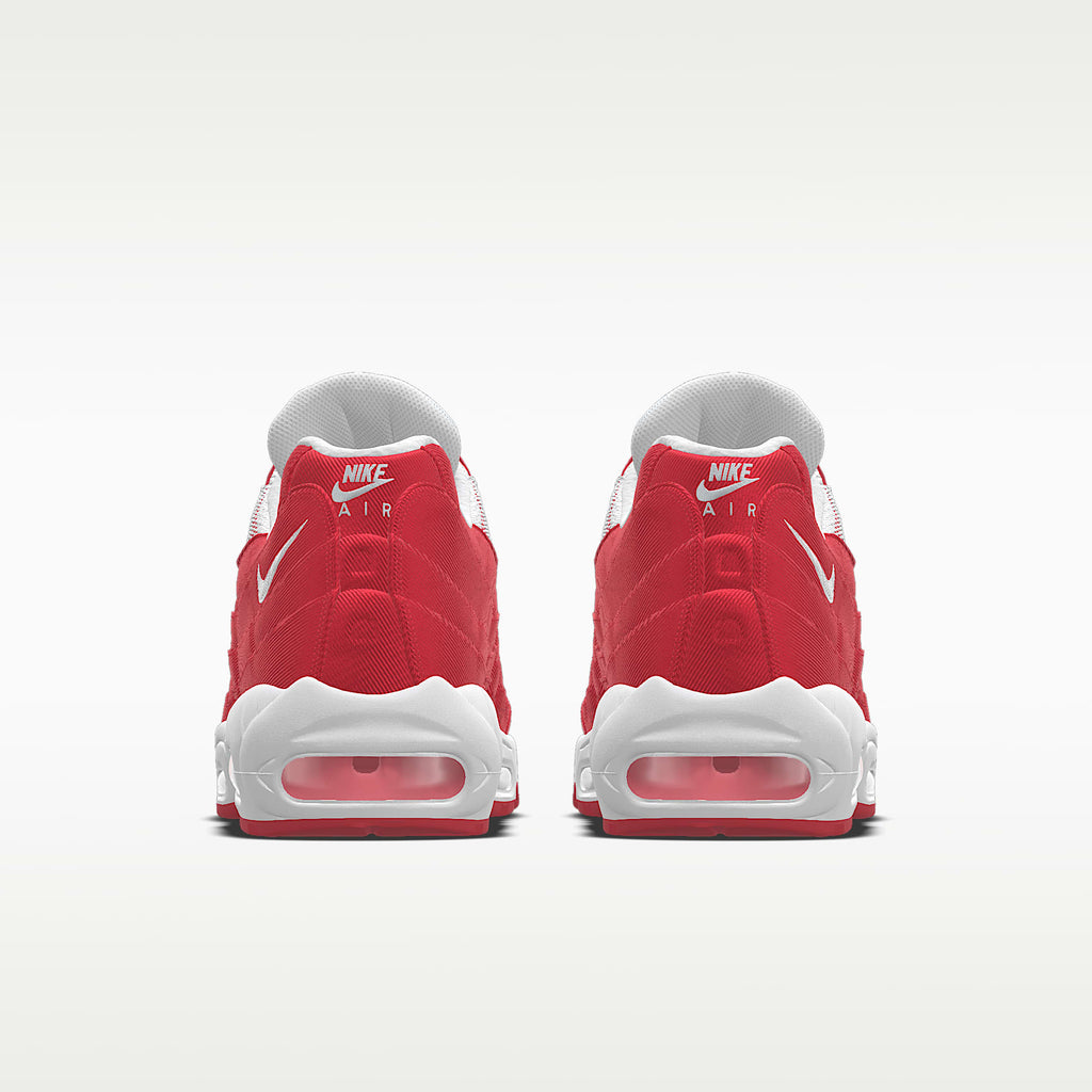 Nike Air Max 95 – White / Red Mesh Athletic Sneakers