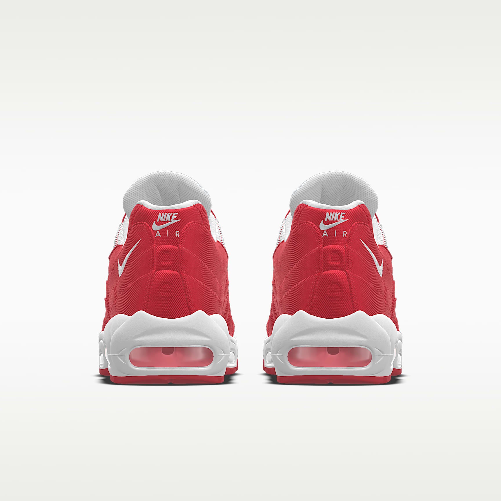 Nike Air Max 95 – White / Red Mesh Athletic Sneakers