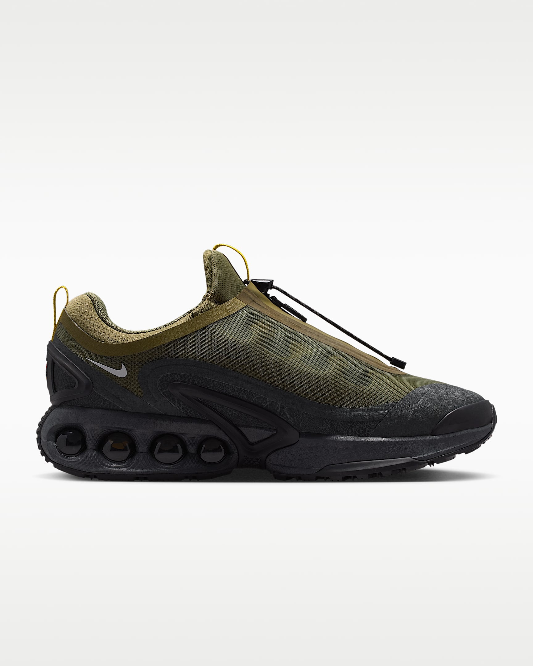 Nike Air Max DN Roam – Olive Green / Black Mesh Athletic Sneakers