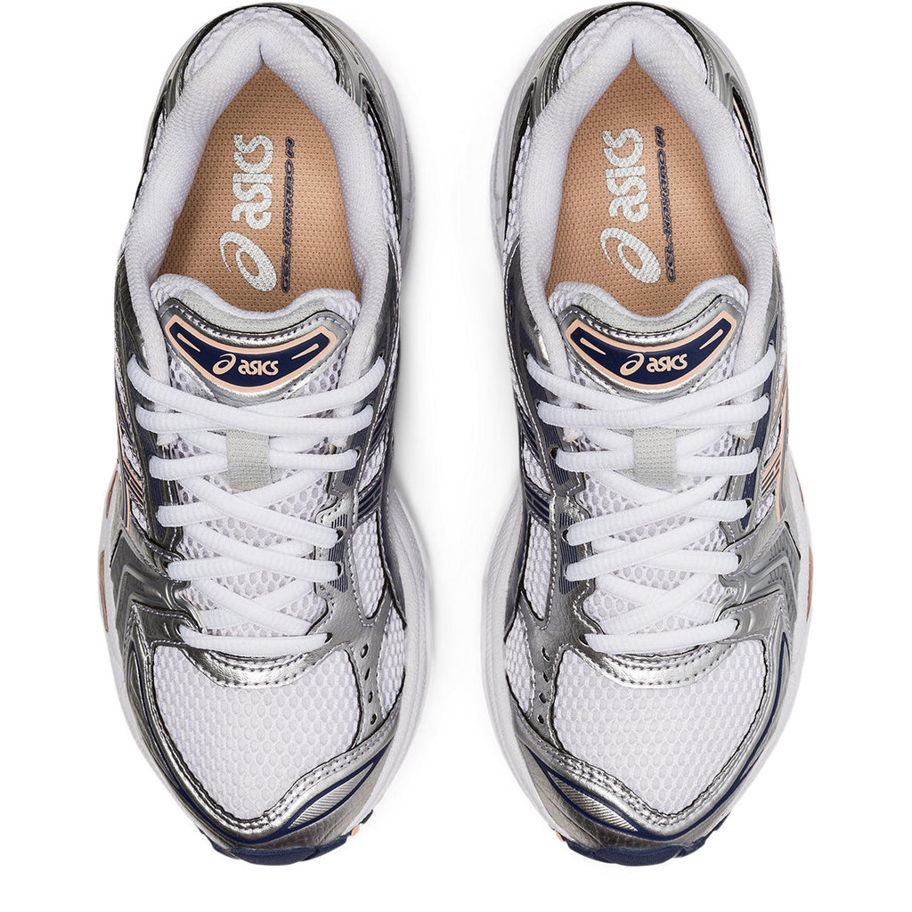 Asics Gel-Kayano 14 White / Metallic Silver / Dark Navy