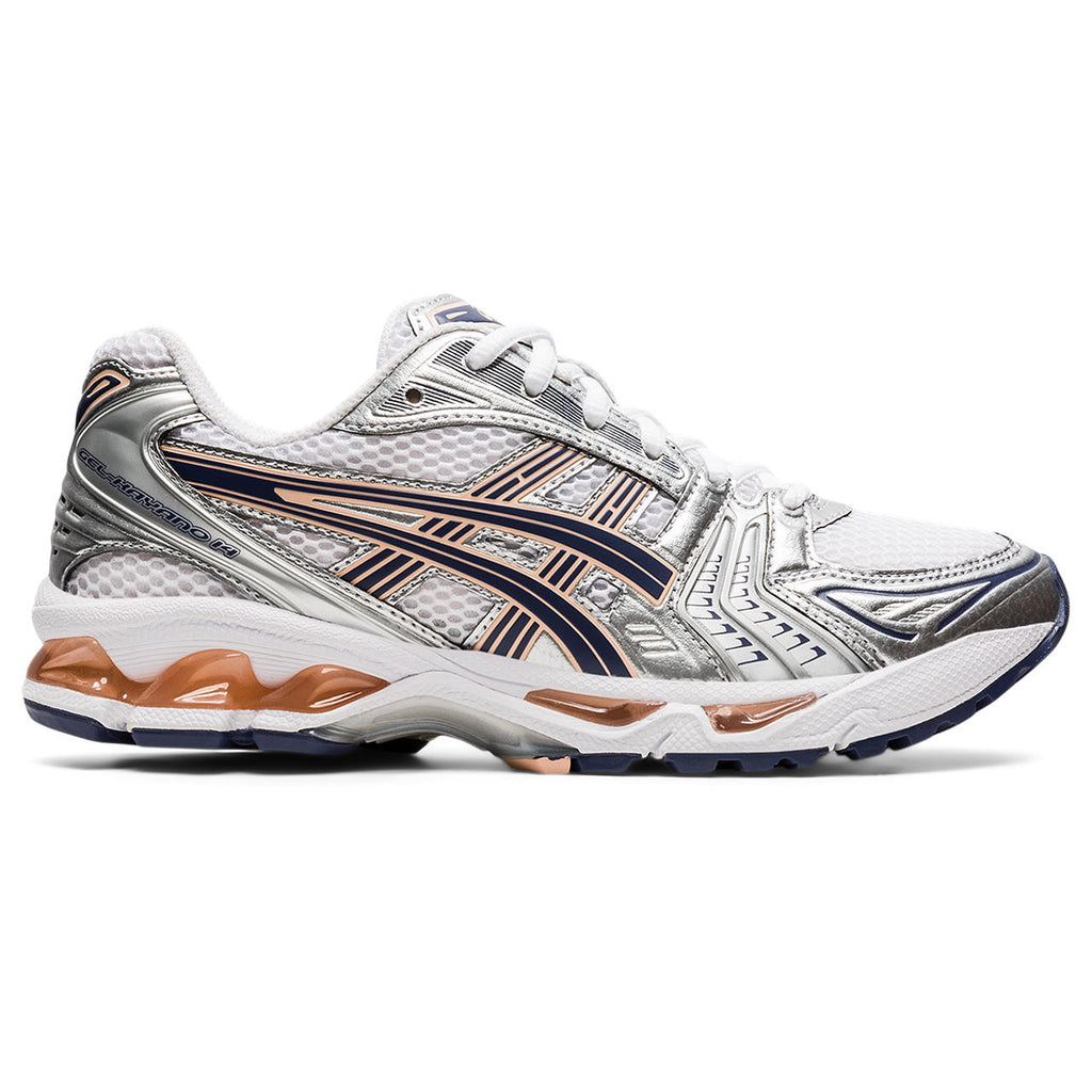 Asics Gel-Kayano 14 White / Metallic Silver / Dark Navy