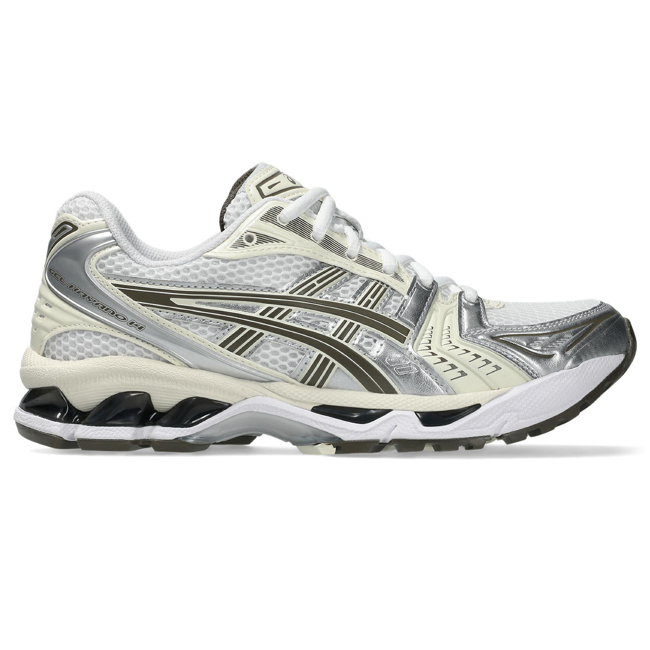 Asics Gel-Kayano 14 White / Olive / Metallic Silver