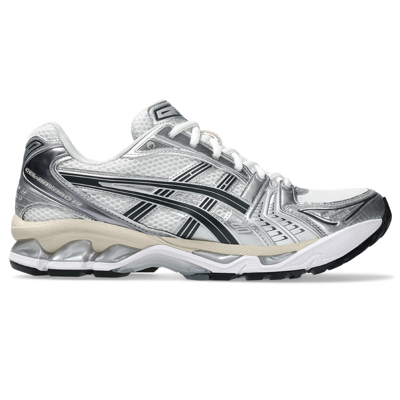 Asics Gel-Kayano 14 White / Metallic Silver / Dark Green