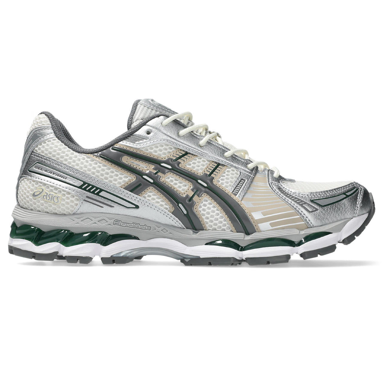 Asics Gel-Nimbus White / Metallic Silver / Dark Green / Beige