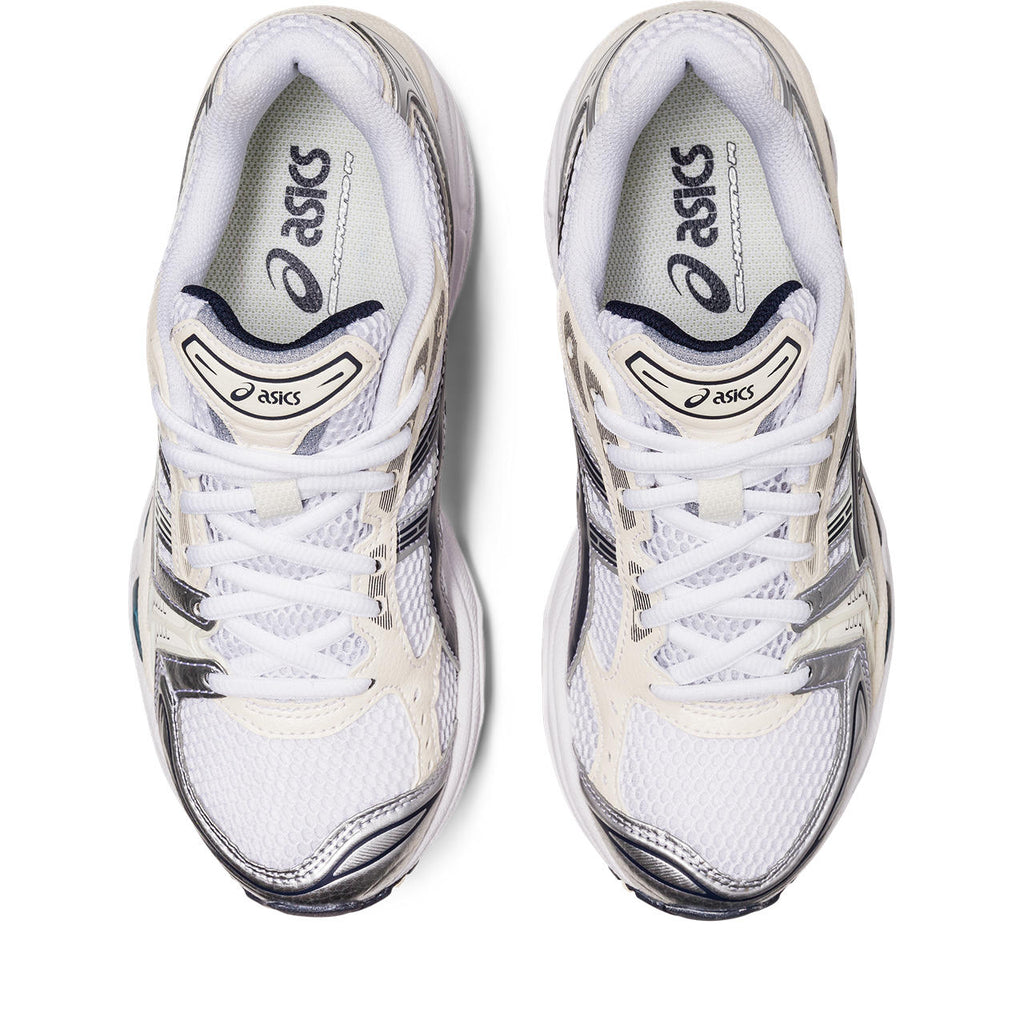Asics Gel-Kayano 14 White / Cream / Metallic Silver / Navy