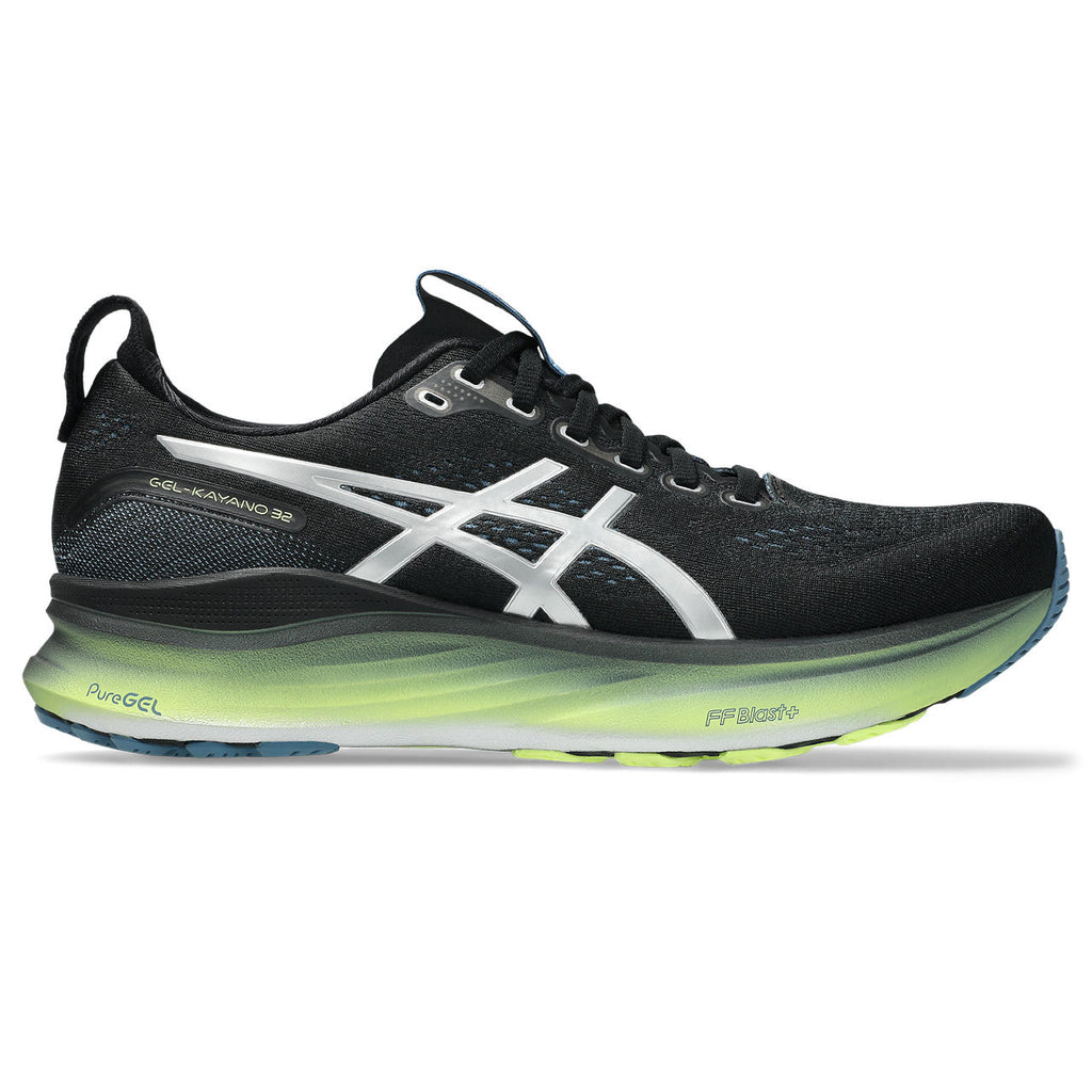 Asics Gel-Kayano 32 Black / Metallic Silver / Neon Green
