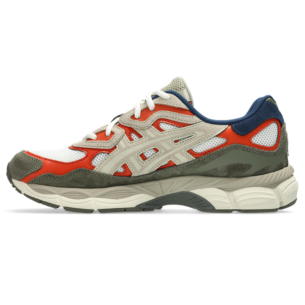 Asics Gel-NYC – White/Orange/Olive Green Sneaker