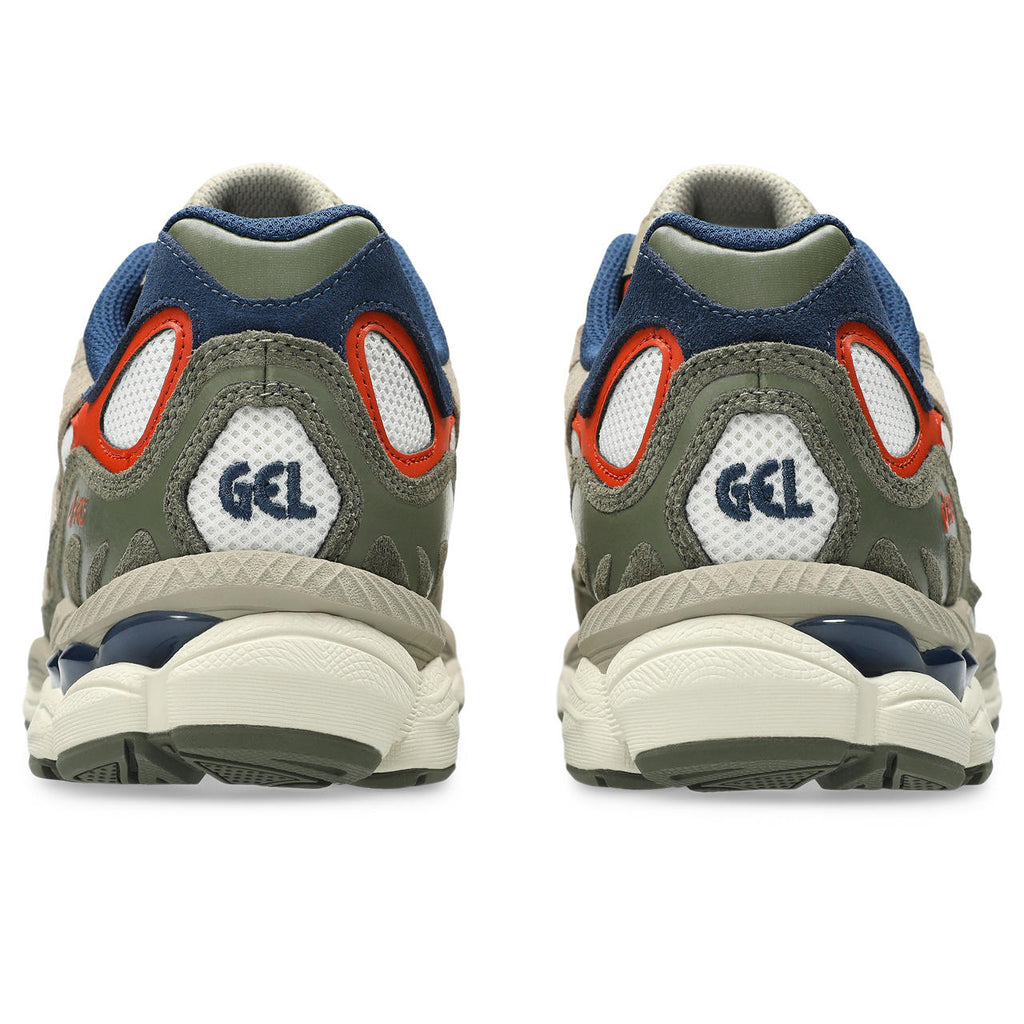 Asics Gel-NYC – White/Orange/Olive Green Sneaker