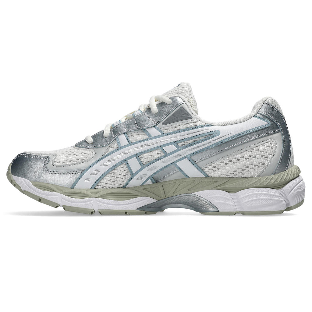 Asics Gel-Kayano 14 – White/Silver/Light Blue/Olive Sneaker