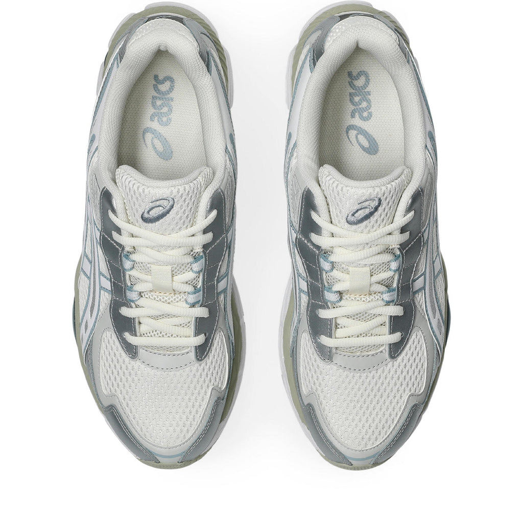 Asics Gel-Kayano 14 – White/Silver/Light Blue/Olive Sneaker