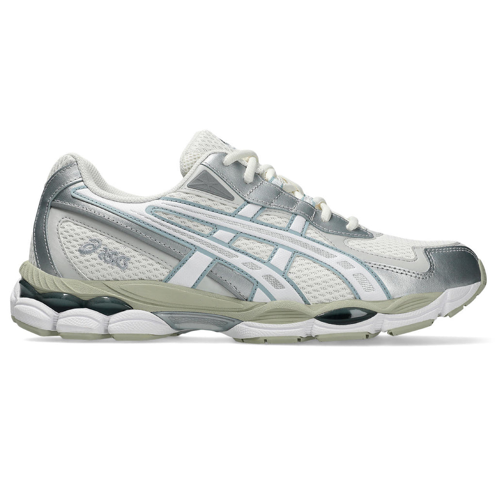 Asics Gel-Kayano 14 – White/Silver/Light Blue/Olive Sneaker