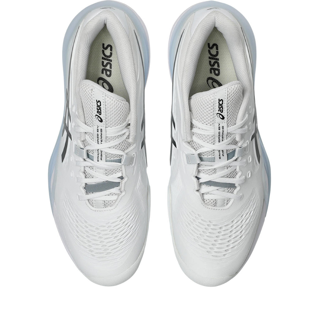 Asics Gel-Resolution – White/Black/Light Blue Tennis Sneaker