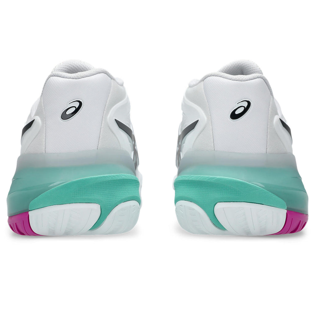 Asics Gel-Resolution – White/Black/Turquoise Tennis Sneaker