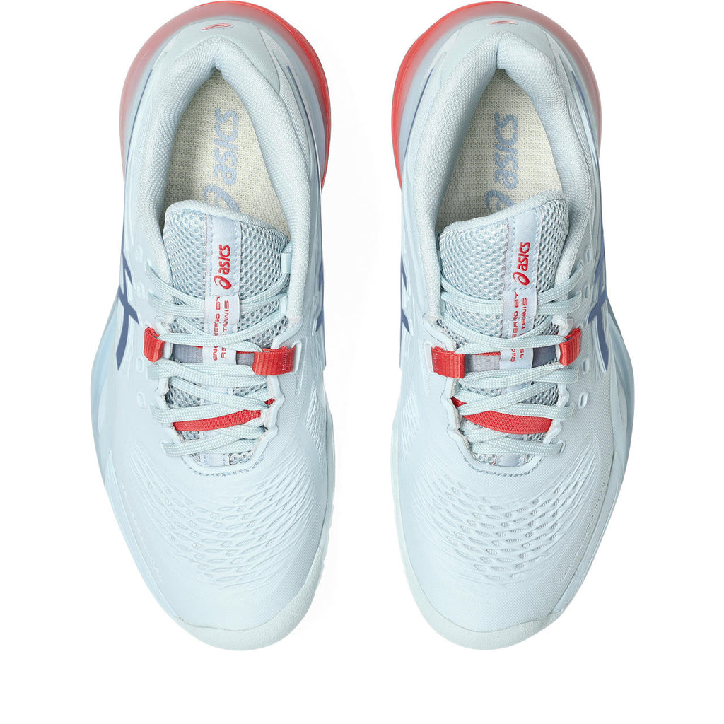 Asics Gel-Resolution – Light Sky Blue/Navy/Red Tennis Sneaker