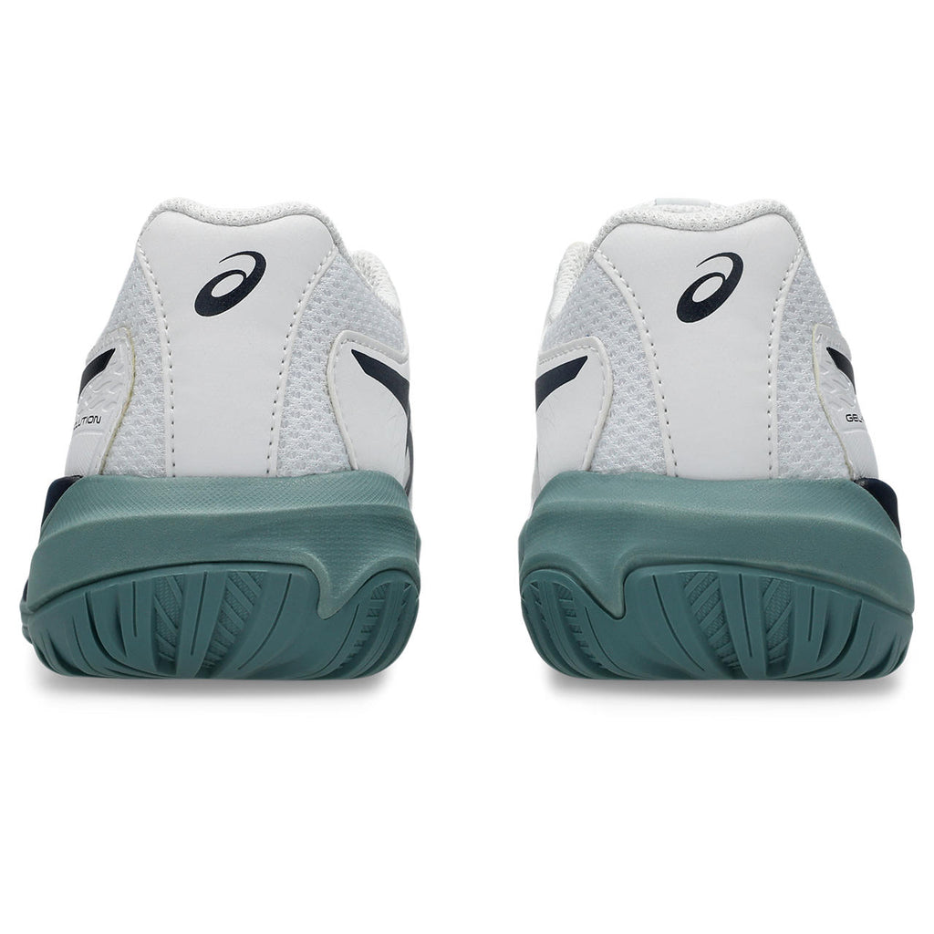 Asics Gel-Resolution – White/Navy/Teal Tennis Sneaker