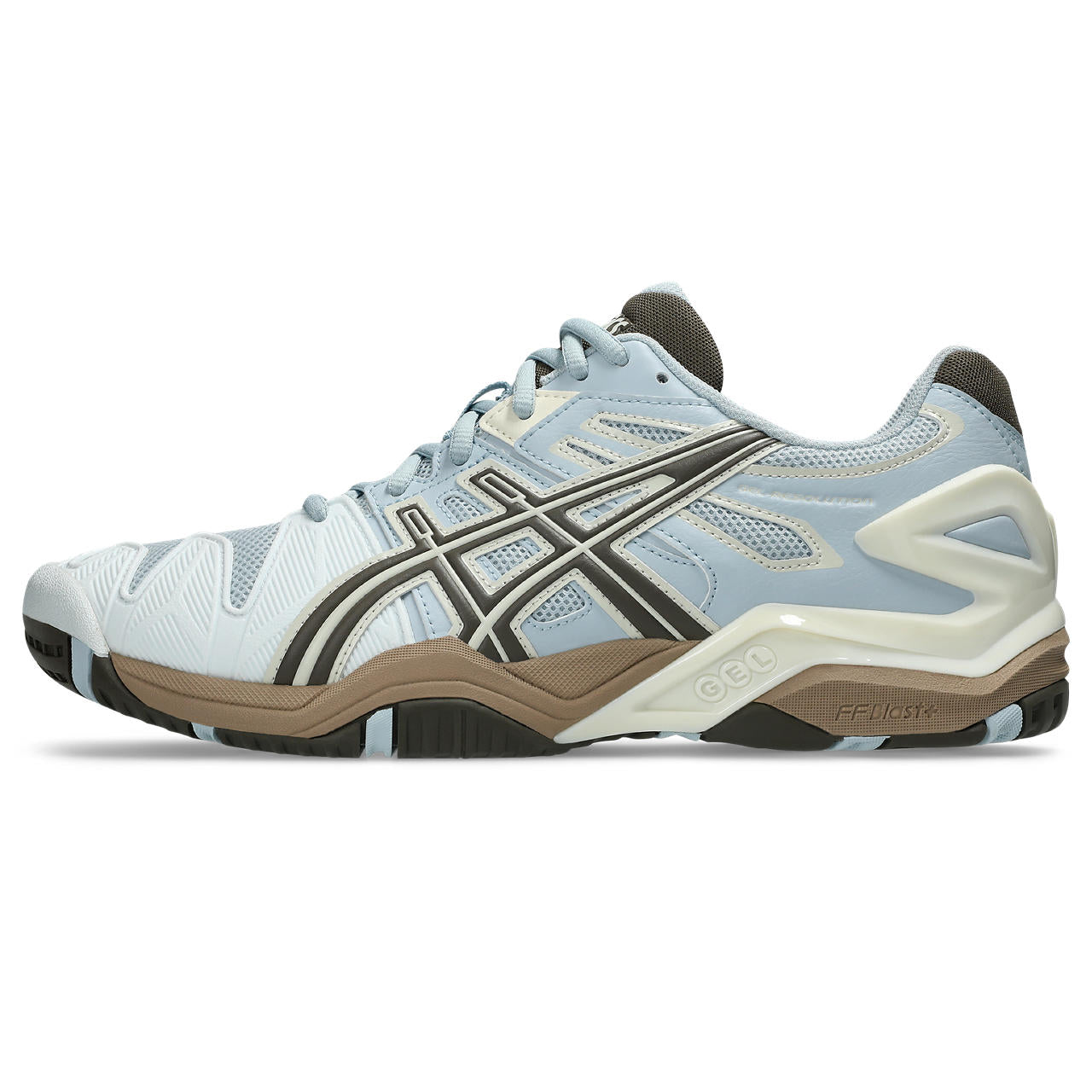 Asics Gel-Resolution – Light Sky Blue/Brown/Cream Tennis Sneaker