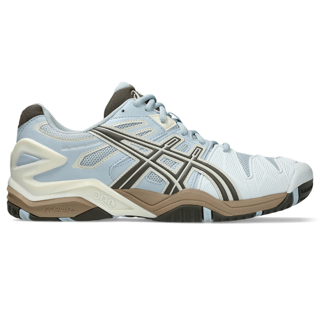 Asics Gel-Resolution – Light Sky Blue/Brown/Cream Tennis Sneaker