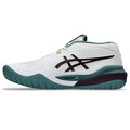 Asics Gel-Resolution – White/Burgundy/Teal Tennis Sneaker