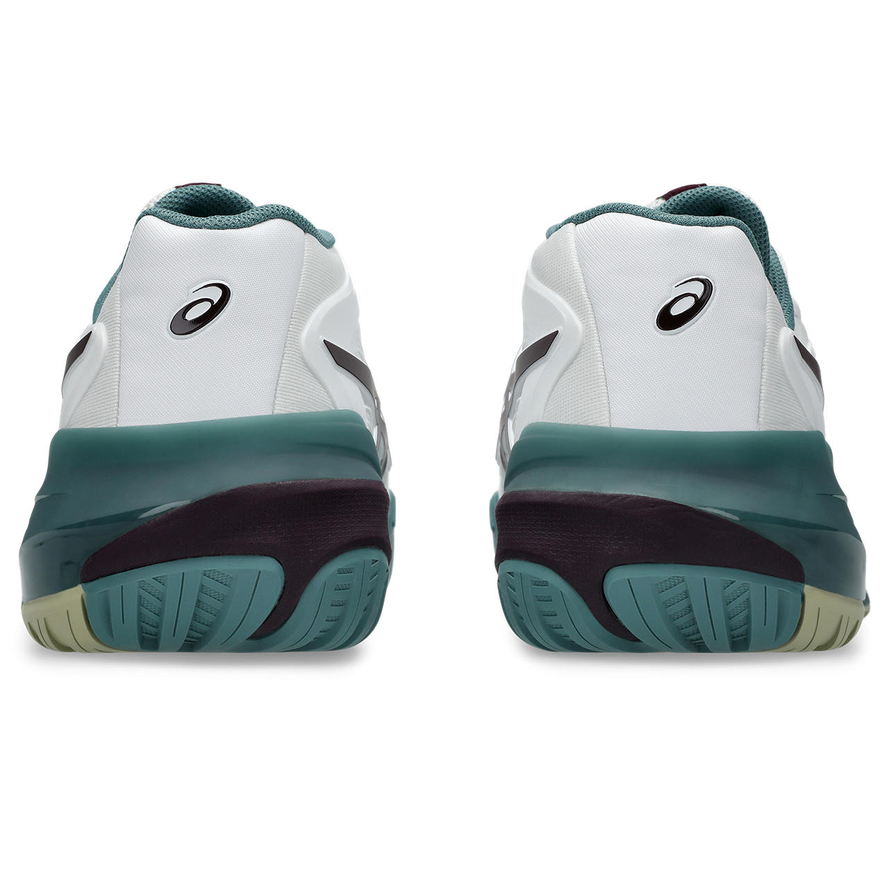 Asics Gel-Resolution – White/Burgundy/Teal Tennis Sneaker