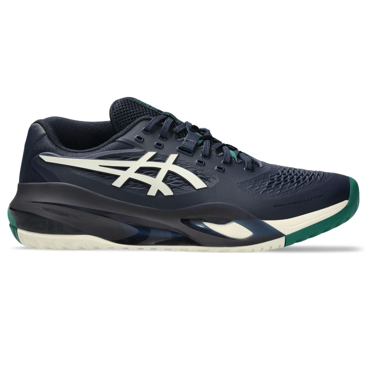 Asics Gel-Resolution – Navy/Off-White/Green Tennis Sneaker