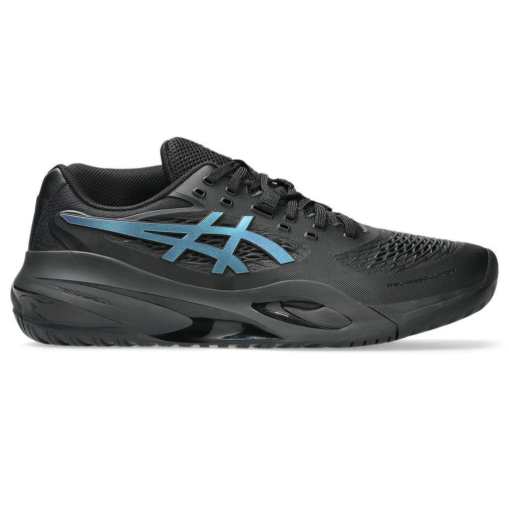 Asics Gel-Resolution – Black/Iridescent Cyan Tennis Sneaker