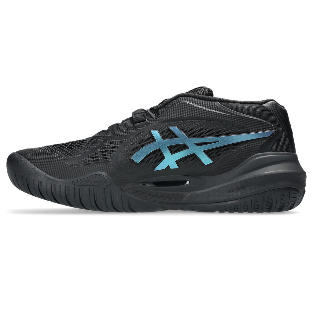 Asics Gel-Resolution – Black/Iridescent Cyan Tennis Sneaker