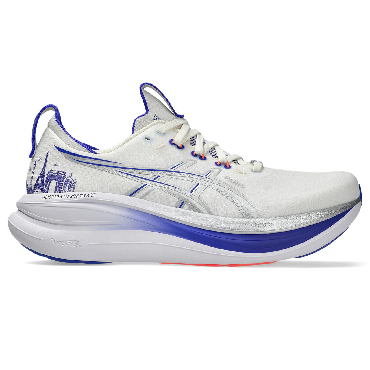 Asics Gel-Nimbus 27 White / Blue / Orange