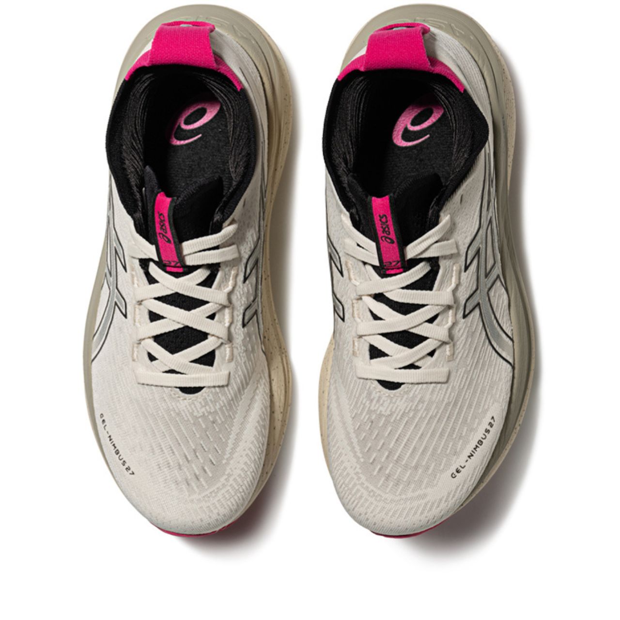 Asics Gel-Nimbus 27 Cream / Silver / Hot Pink
