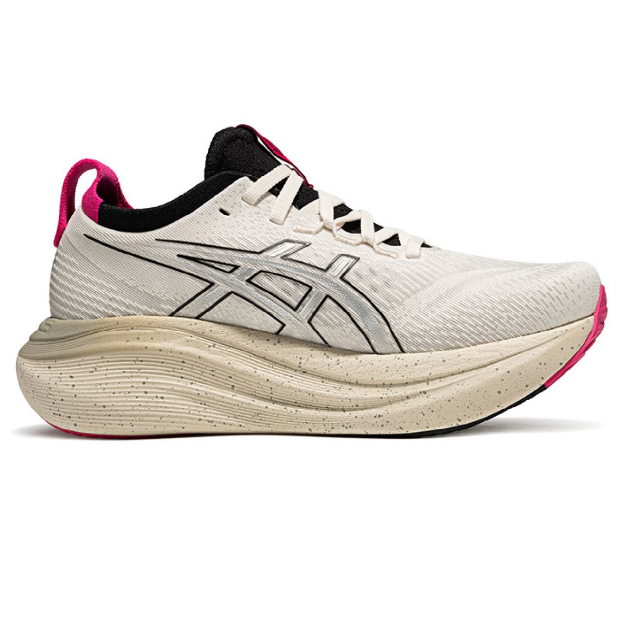 Asics Gel-Nimbus 27 Cream / Silver / Hot Pink