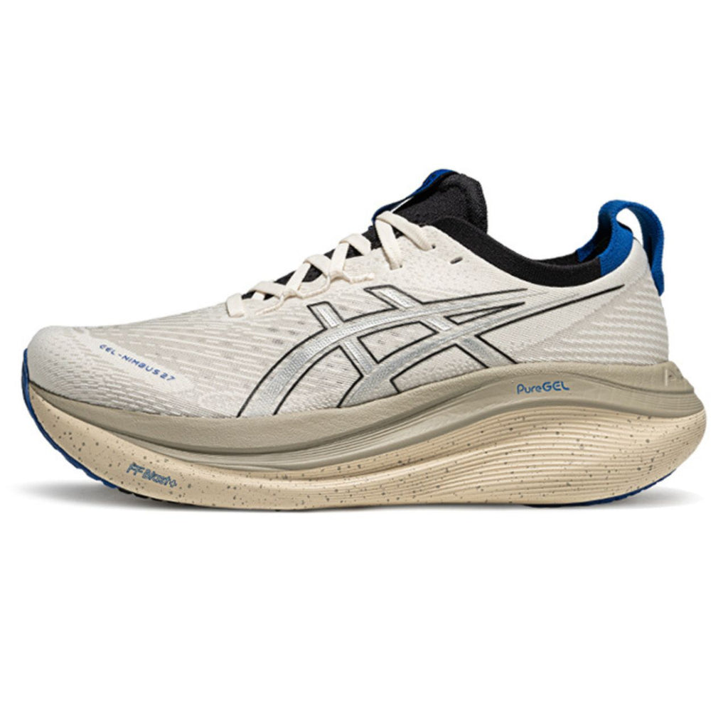 Asics Gel-Nimbus 27 Cream / Silver / Blue