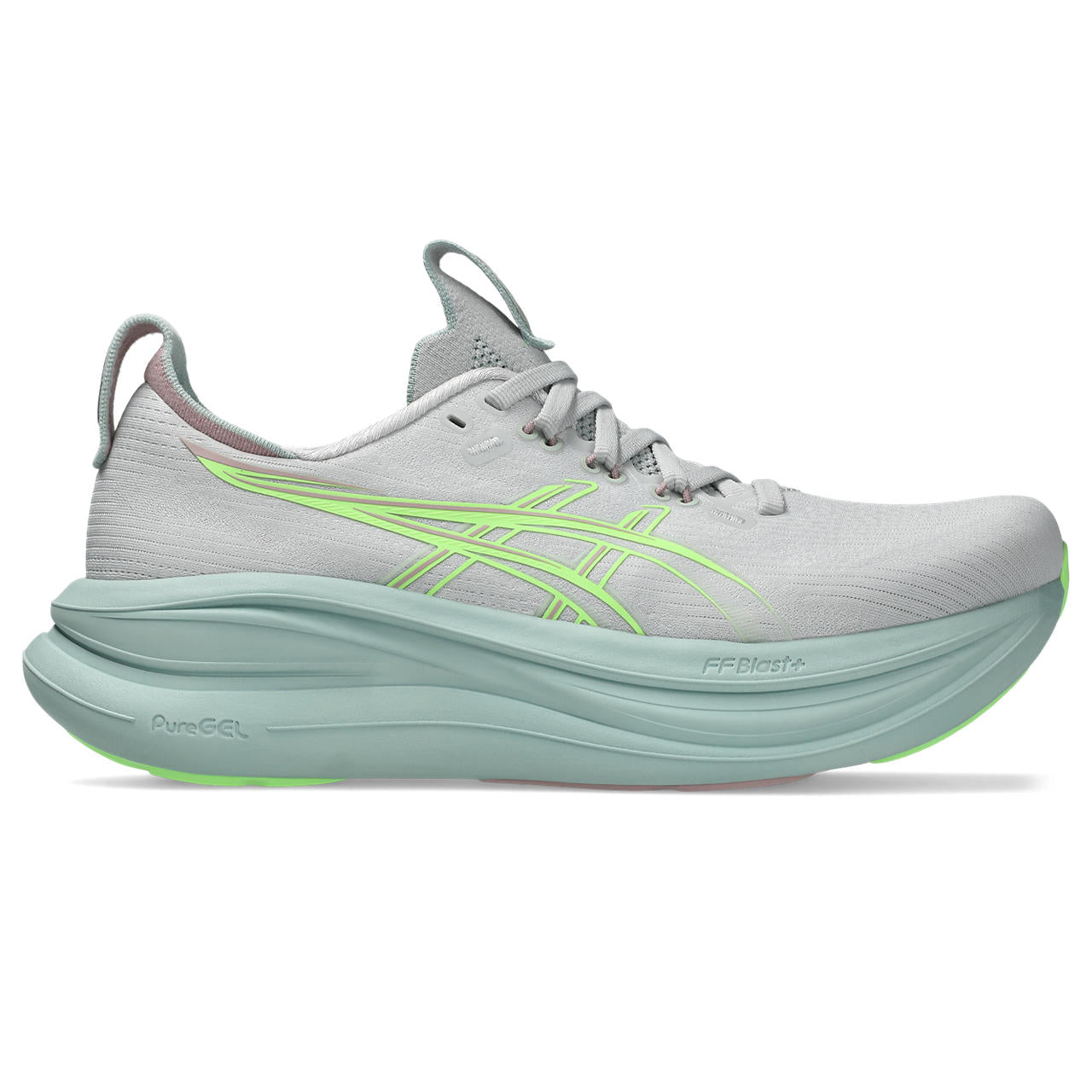 Asics Gel-Nimbus 27 Light Gray / Lime Green / Mint